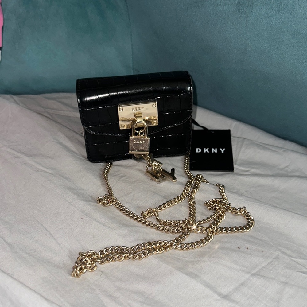 DKNY Black Elissa Micro Mini Bag